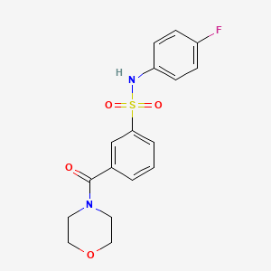 molecular formula C17H17FN2O4S B5149118 N-(4-fluorophenyl)-3-(4-morpholinylcarbonyl)benzenesulfonamide 