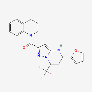 3,4-dihydro-2H-quinolin-1-yl-[5-(furan-2-yl)-7-(trifluoromethyl)-4,5,6,7-tetrahydropyrazolo[1,5-a]pyrimidin-2-yl]methanone