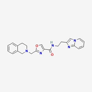 2-(3,4-dihydro-2(1H)-isoquinolinylmethyl)-N-(2-imidazo[1,2-a]pyridin-2-ylethyl)-1,3-oxazole-4-carboxamide