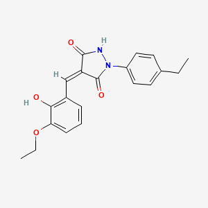 4-(3-ethoxy-2-hydroxybenzylidene)-1-(4-ethylphenyl)-3,5-pyrazolidinedione