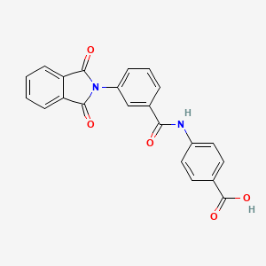 molecular formula C22H14N2O5 B5149149 4-{[3-(1,3-dioxo-1,3-dihydro-2H-isoindol-2-yl)benzoyl]amino}benzoic acid 