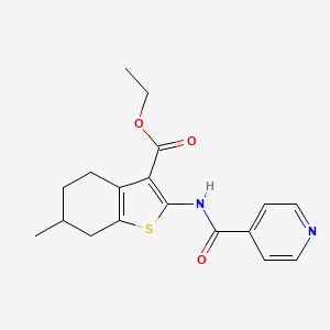molecular formula C18H20N2O3S B5149150 ethyl 2-(isonicotinoylamino)-6-methyl-4,5,6,7-tetrahydro-1-benzothiophene-3-carboxylate CAS No. 6115-54-4