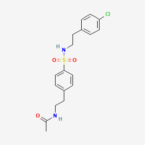 N-{2-[4-({[2-(4-chlorophenyl)ethyl]amino}sulfonyl)phenyl]ethyl}acetamide