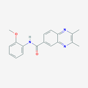 N-(2-methoxyphenyl)-2,3-dimethyl-6-quinoxalinecarboxamide