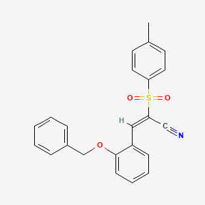 3-[2-(benzyloxy)phenyl]-2-[(4-methylphenyl)sulfonyl]acrylonitrile