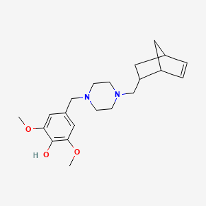 molecular formula C21H30N2O3 B5149166 4-{[4-(bicyclo[2.2.1]hept-5-en-2-ylmethyl)-1-piperazinyl]methyl}-2,6-dimethoxyphenol 