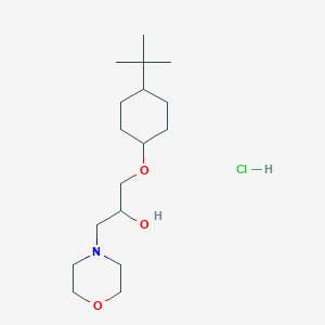molecular formula C17H34ClNO3 B5149178 1-[(4-tert-butylcyclohexyl)oxy]-3-(4-morpholinyl)-2-propanol hydrochloride 