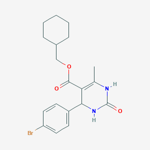 molecular formula C19H23BrN2O3 B5149180 cyclohexylmethyl 4-(4-bromophenyl)-6-methyl-2-oxo-1,2,3,4-tetrahydro-5-pyrimidinecarboxylate 