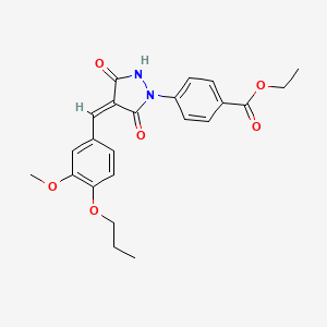 ethyl 4-[4-(3-methoxy-4-propoxybenzylidene)-3,5-dioxo-1-pyrazolidinyl]benzoate