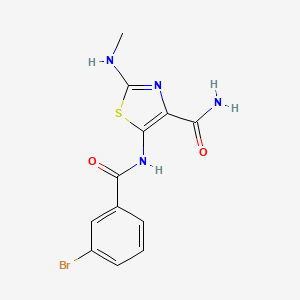 molecular formula C12H11BrN4O2S B5149186 5-[(3-bromobenzoyl)amino]-2-(methylamino)-1,3-thiazole-4-carboxamide 