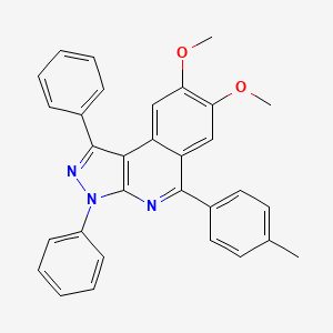 molecular formula C31H25N3O2 B5149196 7,8-dimethoxy-5-(4-methylphenyl)-1,3-diphenyl-3H-pyrazolo[3,4-c]isoquinoline 