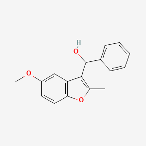 molecular formula C17H16O3 B5149200 (5-methoxy-2-methyl-1-benzofuran-3-yl)(phenyl)methanol 