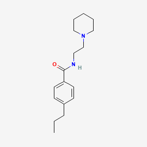 molecular formula C17H26N2O B5149223 N-[2-(1-piperidinyl)ethyl]-4-propylbenzamide 