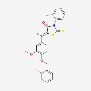 5-{4-[(2-fluorobenzyl)oxy]-3-methoxybenzylidene}-3-(2-methylphenyl)-2-thioxo-1,3-thiazolidin-4-one