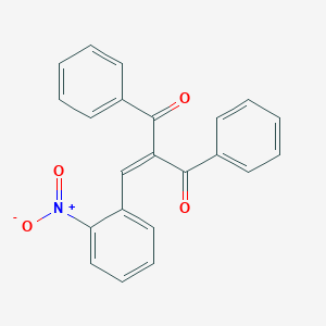 molecular formula C22H15NO4 B514926 2-{2-Nitrobenzylidene}-1,3-diphenyl-1,3-propanedione 