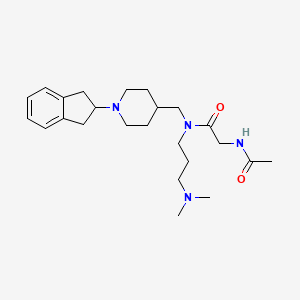 molecular formula C24H38N4O2 B5149260 N~2~-acetyl-N~1~-{[1-(2,3-dihydro-1H-inden-2-yl)-4-piperidinyl]methyl}-N~1~-[3-(dimethylamino)propyl]glycinamide 