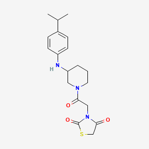 molecular formula C19H25N3O3S B5149311 3-(2-{3-[(4-isopropylphenyl)amino]-1-piperidinyl}-2-oxoethyl)-1,3-thiazolidine-2,4-dione 