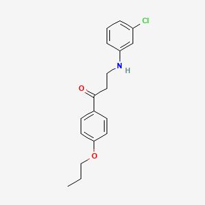 3-[(3-chlorophenyl)amino]-1-(4-propoxyphenyl)-1-propanone