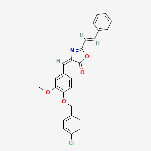 4-{4-[(4-chlorobenzyl)oxy]-3-methoxybenzylidene}-2-(2-phenylvinyl)-1,3-oxazol-5(4H)-one