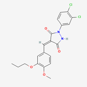 1-(3,4-dichlorophenyl)-4-(4-methoxy-3-propoxybenzylidene)-3,5-pyrazolidinedione