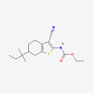 molecular formula C17H24N2O2S B5149341 ethyl [3-cyano-6-(1,1-dimethylpropyl)-4,5,6,7-tetrahydro-1-benzothien-2-yl]carbamate 