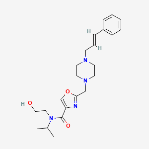 N-(2-hydroxyethyl)-N-isopropyl-2-({4-[(2E)-3-phenyl-2-propen-1-yl]-1-piperazinyl}methyl)-1,3-oxazole-4-carboxamide