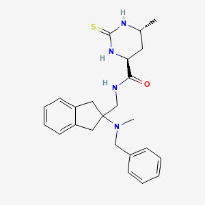 molecular formula C24H30N4OS B5149374 (4S*,6R*)-N-({2-[benzyl(methyl)amino]-2,3-dihydro-1H-inden-2-yl}methyl)-6-methyl-2-thioxohexahydro-4-pyrimidinecarboxamide 