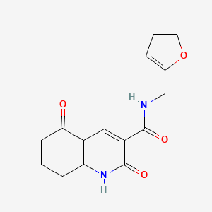 molecular formula C15H14N2O4 B5149380 N-(2-furylmethyl)-2,5-dioxo-1,2,5,6,7,8-hexahydro-3-quinolinecarboxamide 
