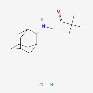 molecular formula C16H28ClNO B5149389 1-(2-adamantylamino)-3,3-dimethyl-2-butanone hydrochloride 