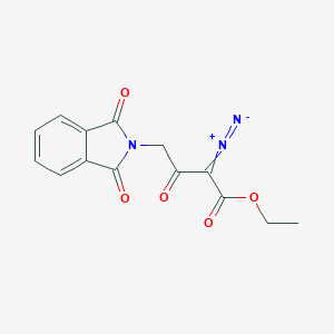 molecular formula C14H11N3O5 B514939 Ethyl 2-diazo-4-(1,3-dioxoisoindolin-2-yl)-3-oxo-butanoate 