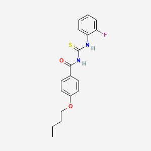 4-butoxy-N-{[(2-fluorophenyl)amino]carbonothioyl}benzamide