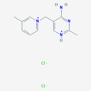 4-amino-2-methyl-5-[(3-methyl-1-pyridiniumyl)methyl]pyrimidin-1-ium dichloride