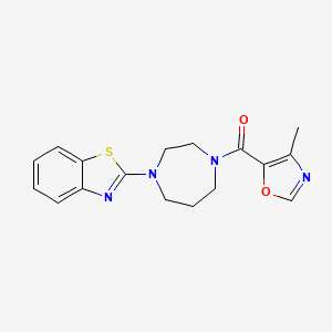 molecular formula C17H18N4O2S B5149437 2-{4-[(4-methyl-1,3-oxazol-5-yl)carbonyl]-1,4-diazepan-1-yl}-1,3-benzothiazole trifluoroacetate 