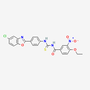 N-({[4-(5-chloro-1,3-benzoxazol-2-yl)phenyl]amino}carbonothioyl)-4-ethoxy-3-nitrobenzamide
