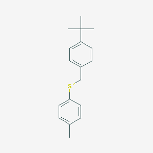 molecular formula C18H22S B514949 1-Tert-butyl-4-{[(4-methylphenyl)sulfanyl]methyl}benzene 