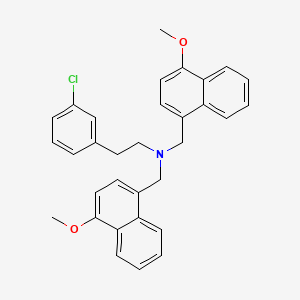 molecular formula C32H30ClNO2 B5149514 2-(3-chlorophenyl)-N,N-bis[(4-methoxy-1-naphthyl)methyl]ethanamine 