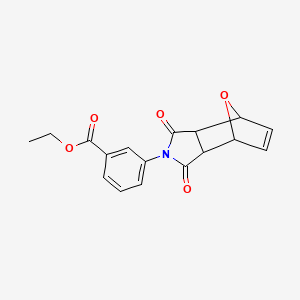 ethyl 3-(3,5-dioxo-10-oxa-4-azatricyclo[5.2.1.0~2,6~]dec-8-en-4-yl)benzoate