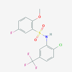 N-[2-chloro-5-(trifluoromethyl)phenyl]-5-fluoro-2-methoxybenzenesulfonamide