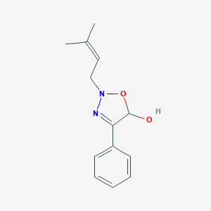 molecular formula C13H16N2O2 B514957 2-(3-Methyl-2-butenyl)-4-phenyl-2,5-dihydro-1,2,3-oxadiazol-5-ol 