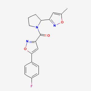 5-(4-fluorophenyl)-3-{[2-(5-methyl-3-isoxazolyl)-1-pyrrolidinyl]carbonyl}isoxazole