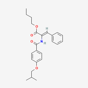 molecular formula C24H29NO4 B5149579 butyl 2-[(4-isobutoxybenzoyl)amino]-3-phenylacrylate 
