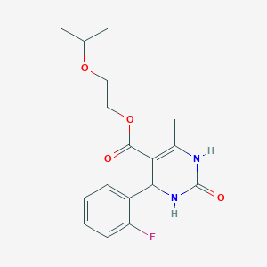 molecular formula C17H21FN2O4 B5149582 2-isopropoxyethyl 4-(2-fluorophenyl)-6-methyl-2-oxo-1,2,3,4-tetrahydro-5-pyrimidinecarboxylate 