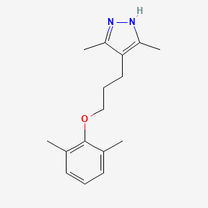 molecular formula C16H22N2O B5149585 4-[3-(2,6-dimethylphenoxy)propyl]-3,5-dimethyl-1H-pyrazole 