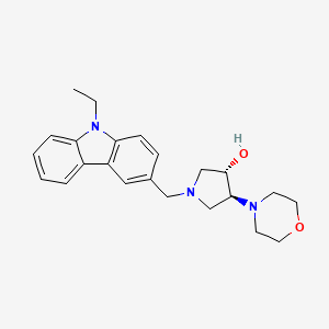 molecular formula C23H29N3O2 B5149597 (3S*,4S*)-1-[(9-ethyl-9H-carbazol-3-yl)methyl]-4-(4-morpholinyl)-3-pyrrolidinol 