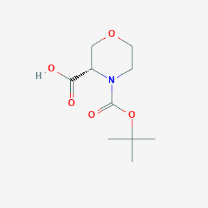 molecular formula C10H17NO5 B051496 (s)-4-(Tert-butoxycarbonyl)morpholine-3-carboxylic acid CAS No. 783350-37-8