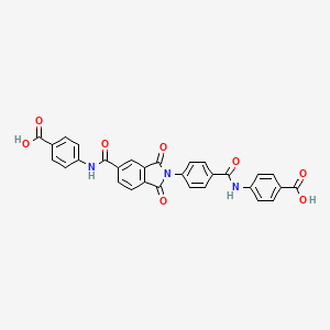 molecular formula C30H19N3O8 B5149610 4-{[4-(5-{[(4-carboxyphenyl)amino]carbonyl}-1,3-dioxo-1,3-dihydro-2H-isoindol-2-yl)benzoyl]amino}benzoic acid 