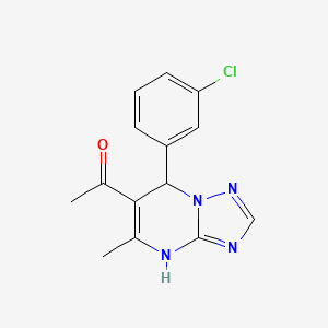 1-[7-(3-chlorophenyl)-5-methyl-4,7-dihydro[1,2,4]triazolo[1,5-a]pyrimidin-6-yl]ethanone