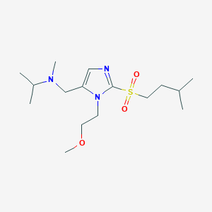 N-({1-(2-methoxyethyl)-2-[(3-methylbutyl)sulfonyl]-1H-imidazol-5-yl}methyl)-N-methyl-2-propanamine