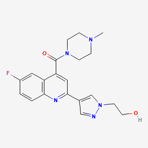 2-(4-{6-fluoro-4-[(4-methylpiperazin-1-yl)carbonyl]quinolin-2-yl}-1H-pyrazol-1-yl)ethanol