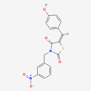5-(4-hydroxybenzylidene)-3-(3-nitrobenzyl)-1,3-thiazolidine-2,4-dione